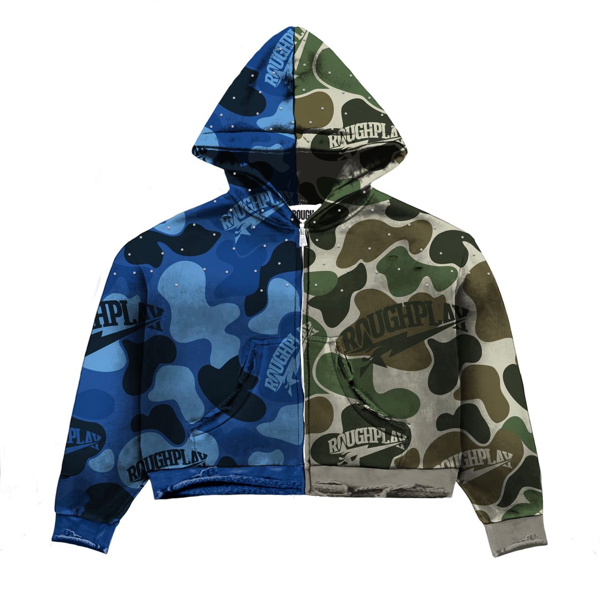 ROUGHPLAY CAMO HOODIE (BLUEXGRN)