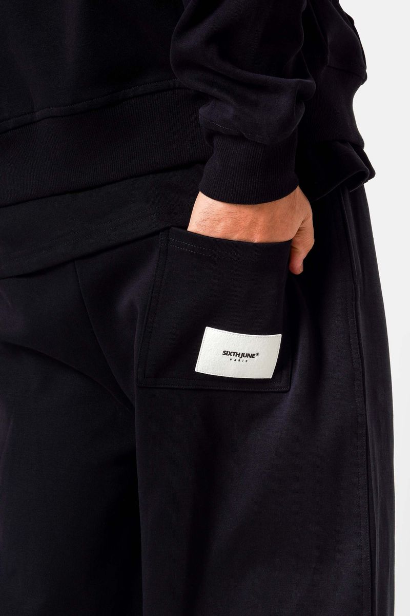 Sixth June Essential Oversize Heavy Fluid Joggers 25809-BLAC