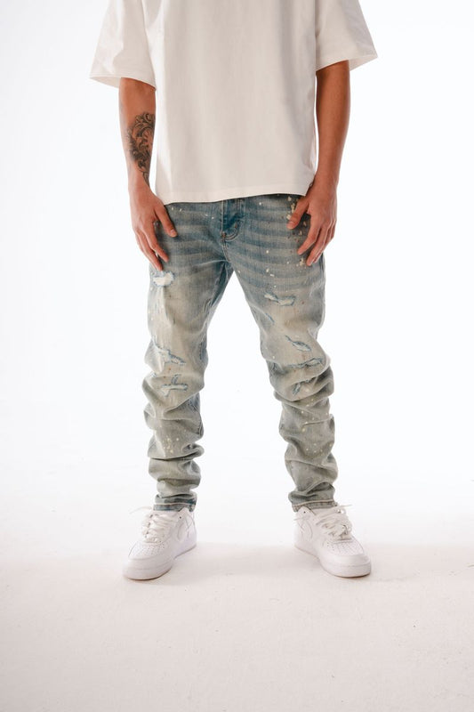 GHST WRLD Static Skinny Jeans - (GSJ1 - BLEACH WASH)