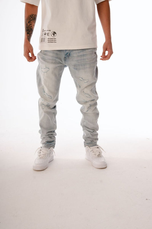 GHST WRLD Frost Skinny Jeans (GSJ1 - LIGHT WASH)