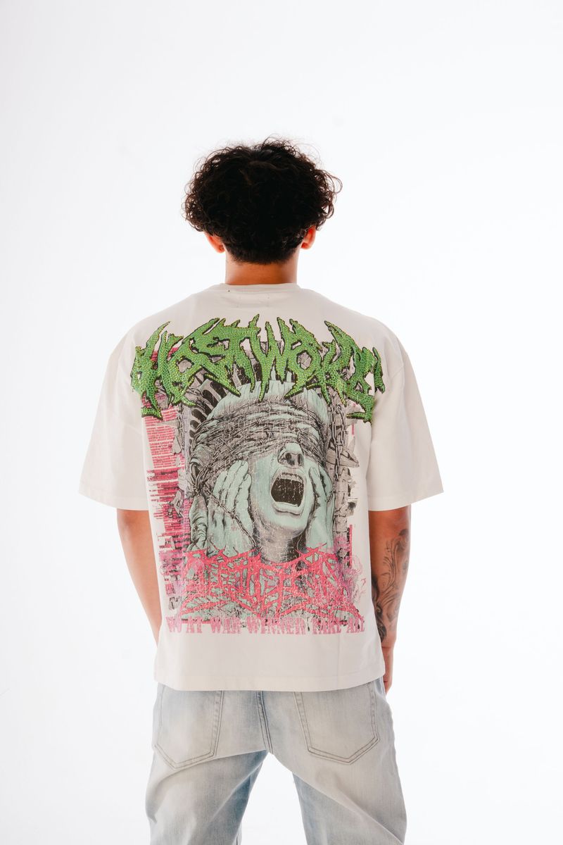 GHST WRLD WORLD AT WAR TEE - WHITE (GST2)