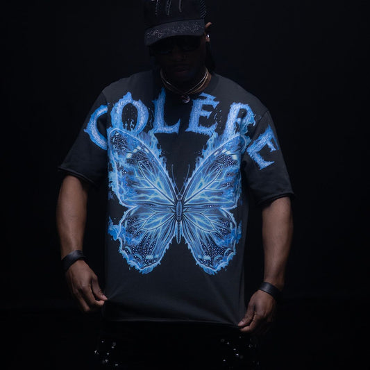 HUDSON BUTTERFLY TEE (685) BLACK BLUE