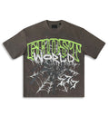 GHST WRLD CAUGHT IN THE WEB TEE - CHARCOAL (GST3)