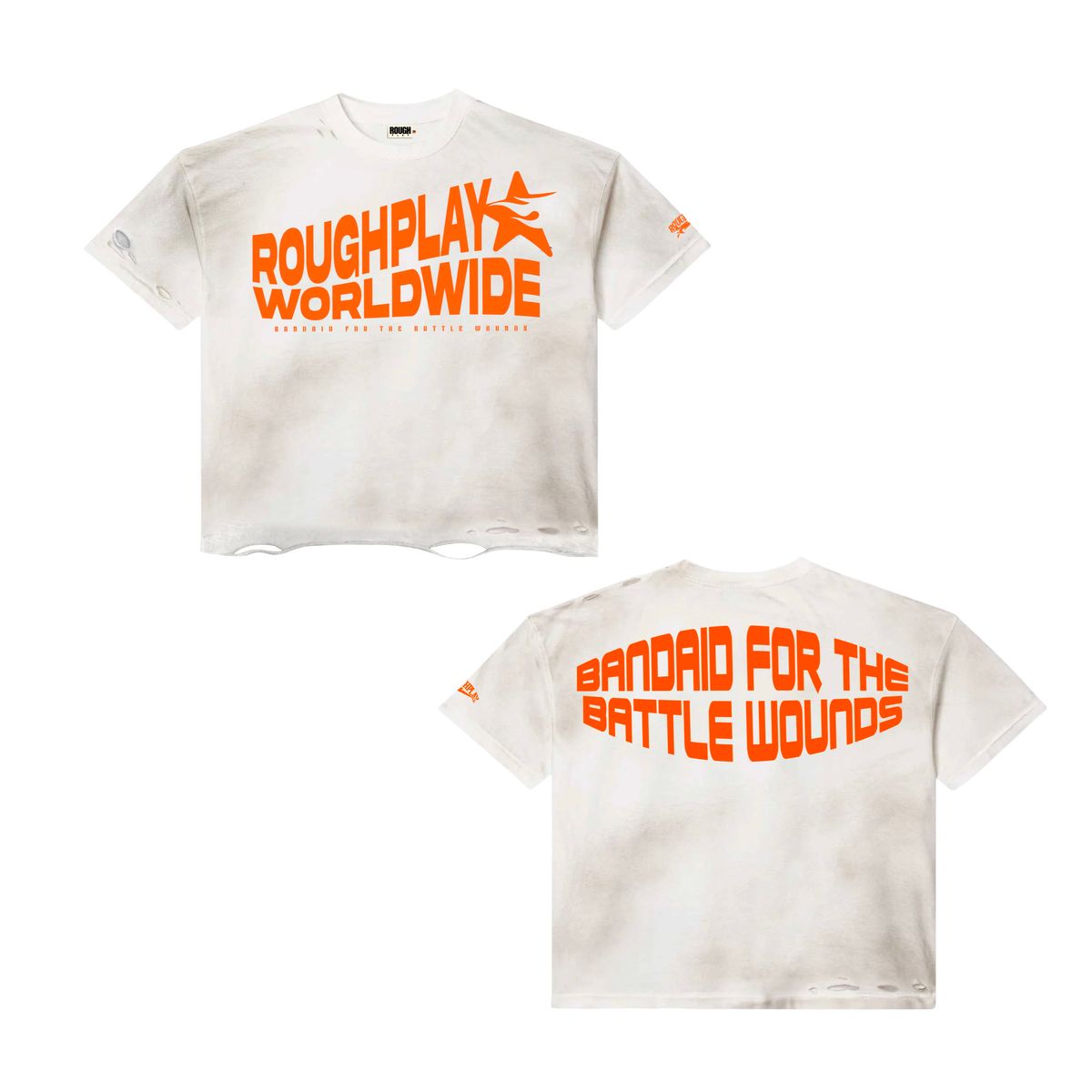 RoughPlay Tshirt (White/Orange )