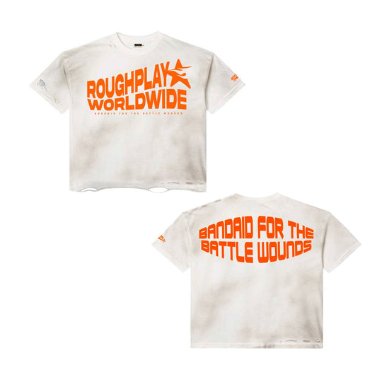 RoughPlay Tshirt (White/Orange )