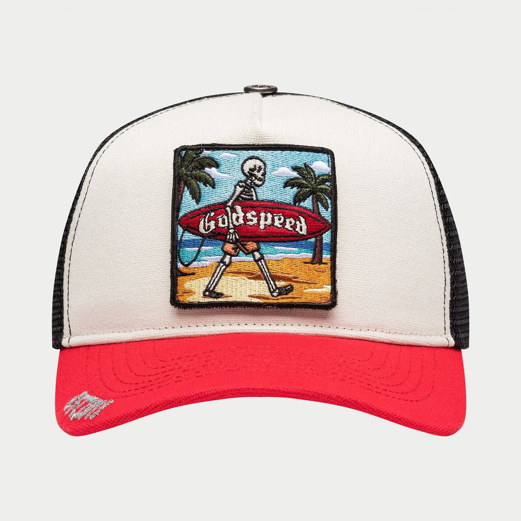 GODSPEED Mood Trucker Hat II (White/Red Interchangeable Patches)