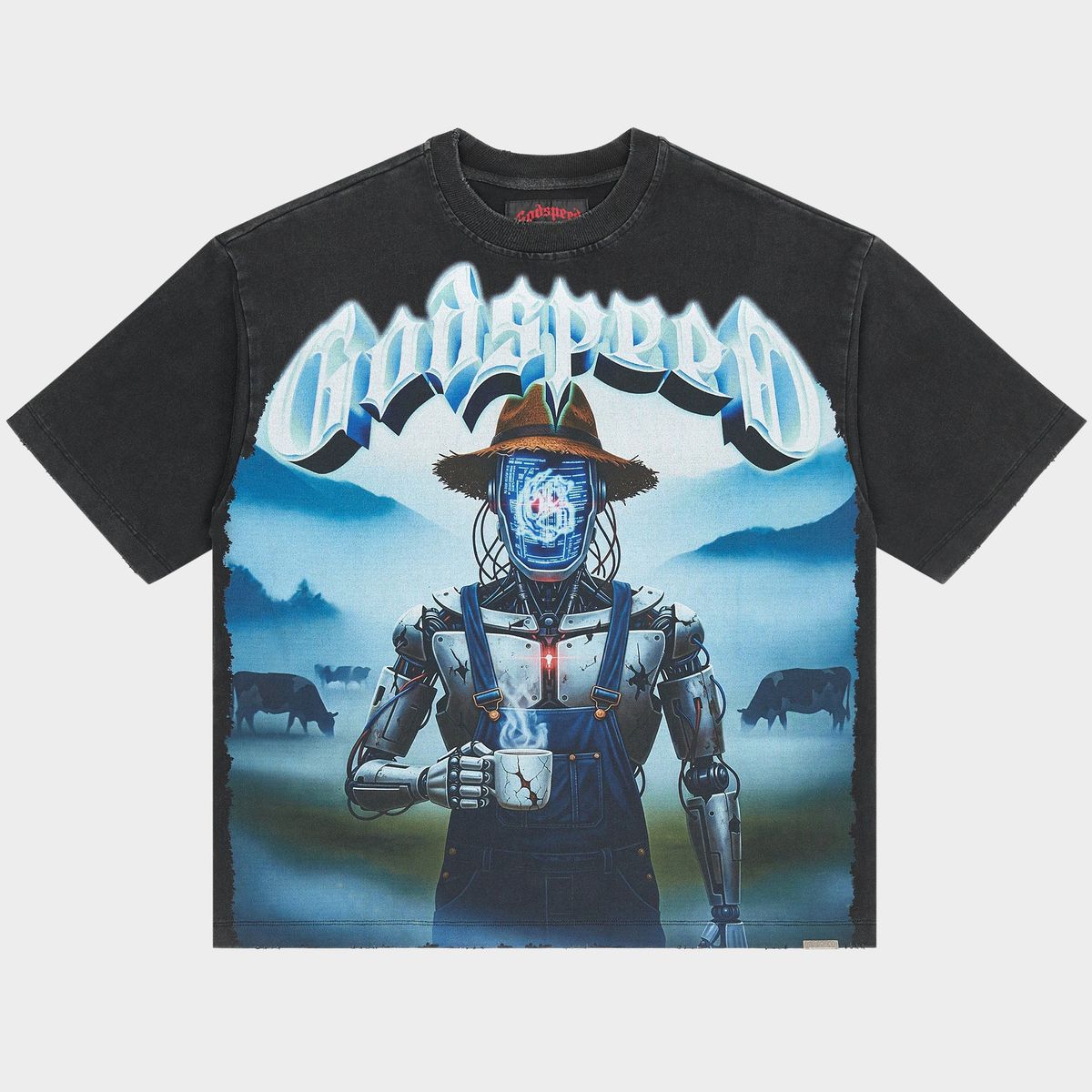 GODSPEED Aura Farm Tshirt (Black Wash)