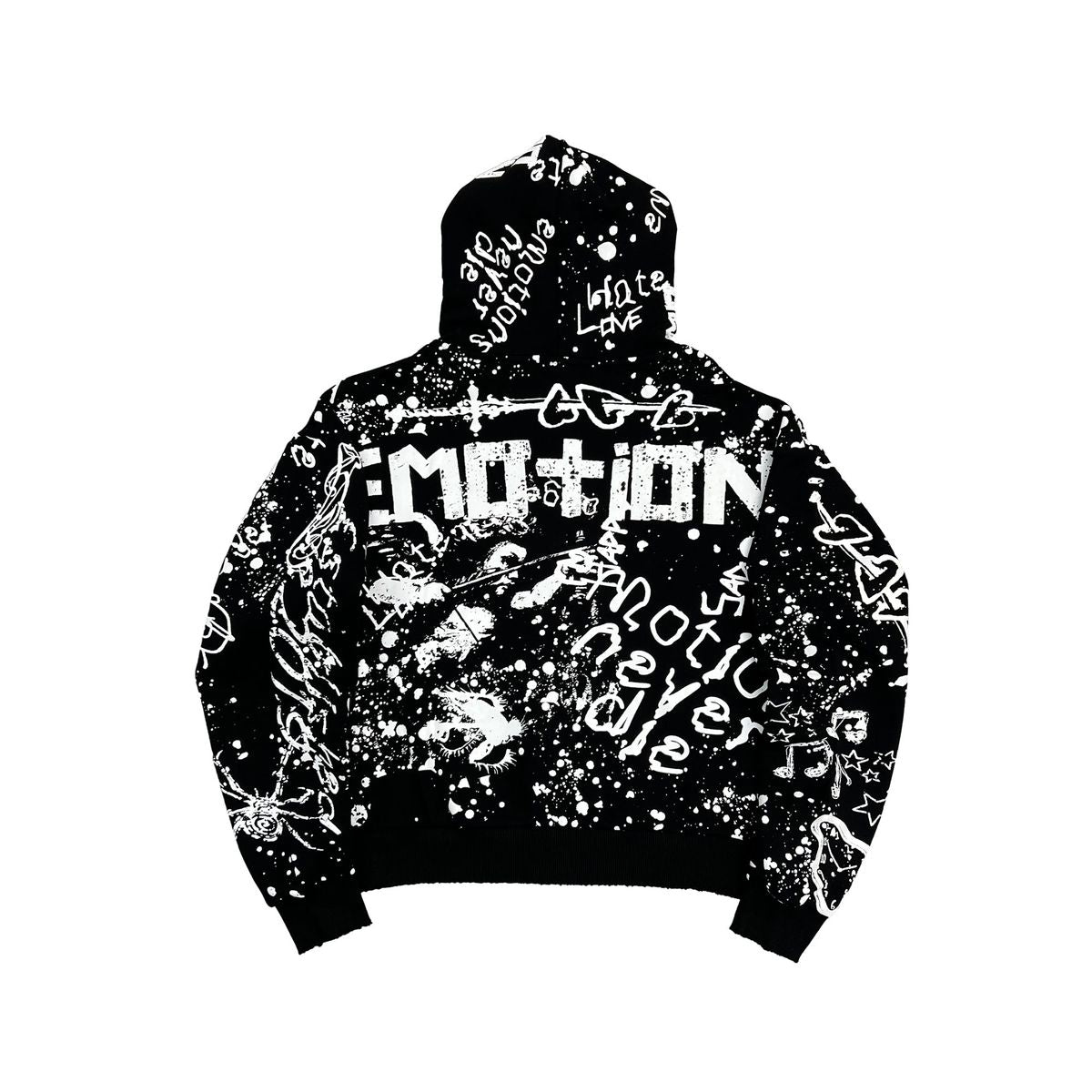 Mixed Emotion Graffiti Hoodie 'Black'