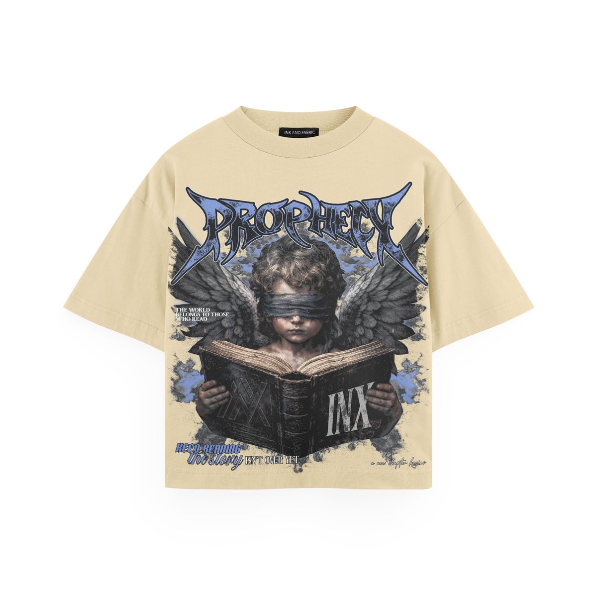 INX Prophecy Oversized Heavyweight T-Shirt Cream