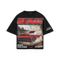 INX Burnout Oversized Heavyweight T-Shirt Black