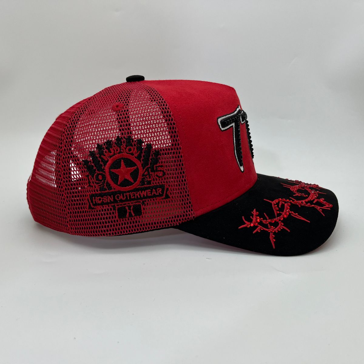 HUDSON V2 DIAMOND 777 SUEDE TRUCKER (CD0541) RED/BLK