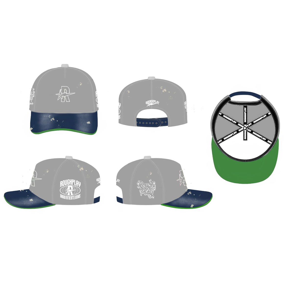 RoughPlay VINTAGE SNAPBACK (GRY/NVY)