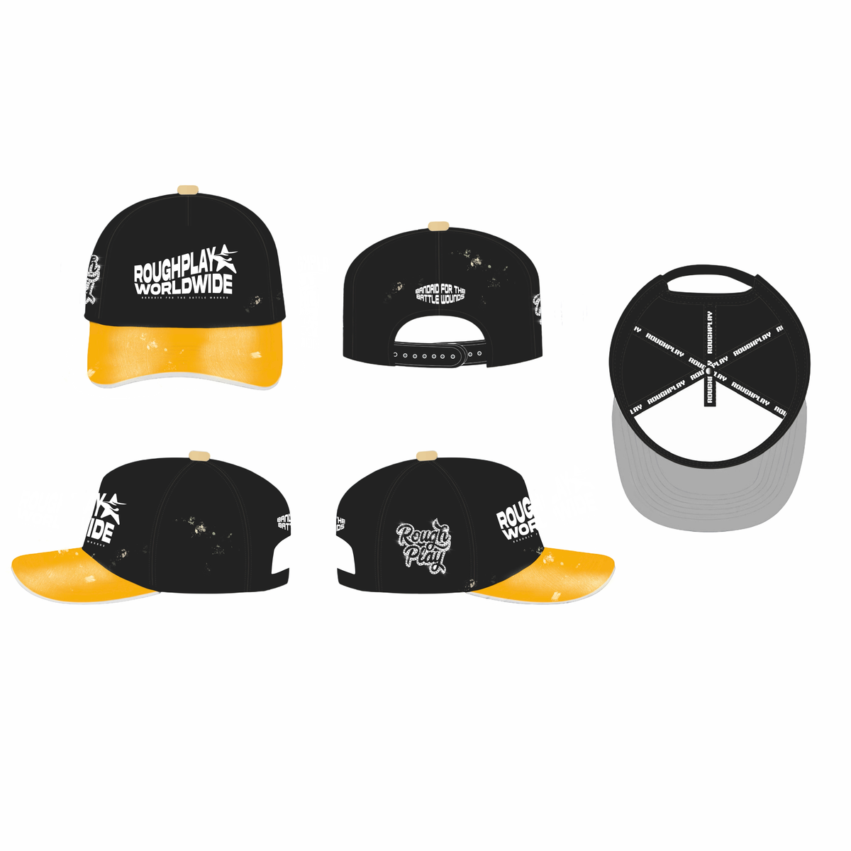 RoughPlay Worldwide SnapBack (Black/Yellow)