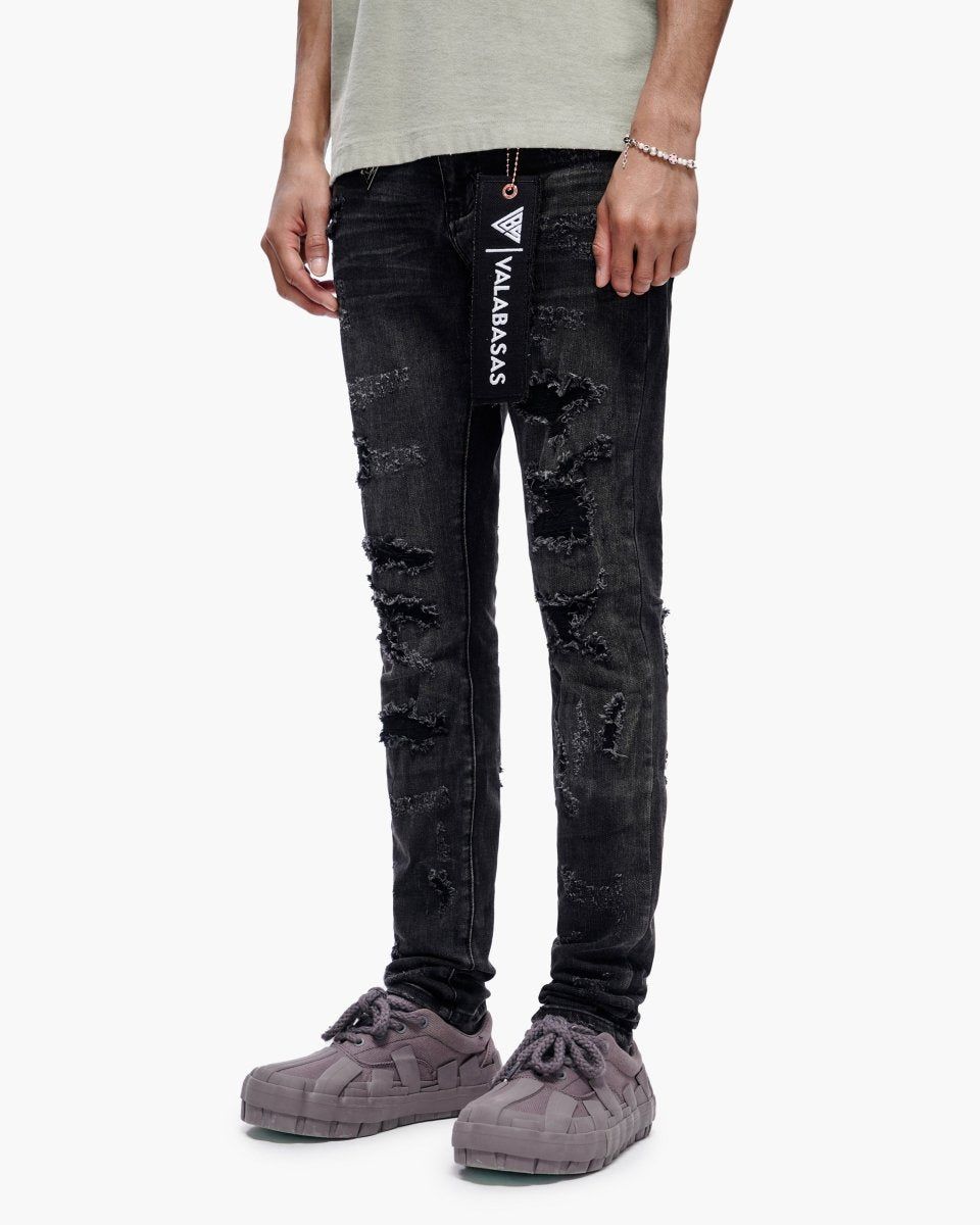 VALABASAS Edge Skinny Jeans Black Wash