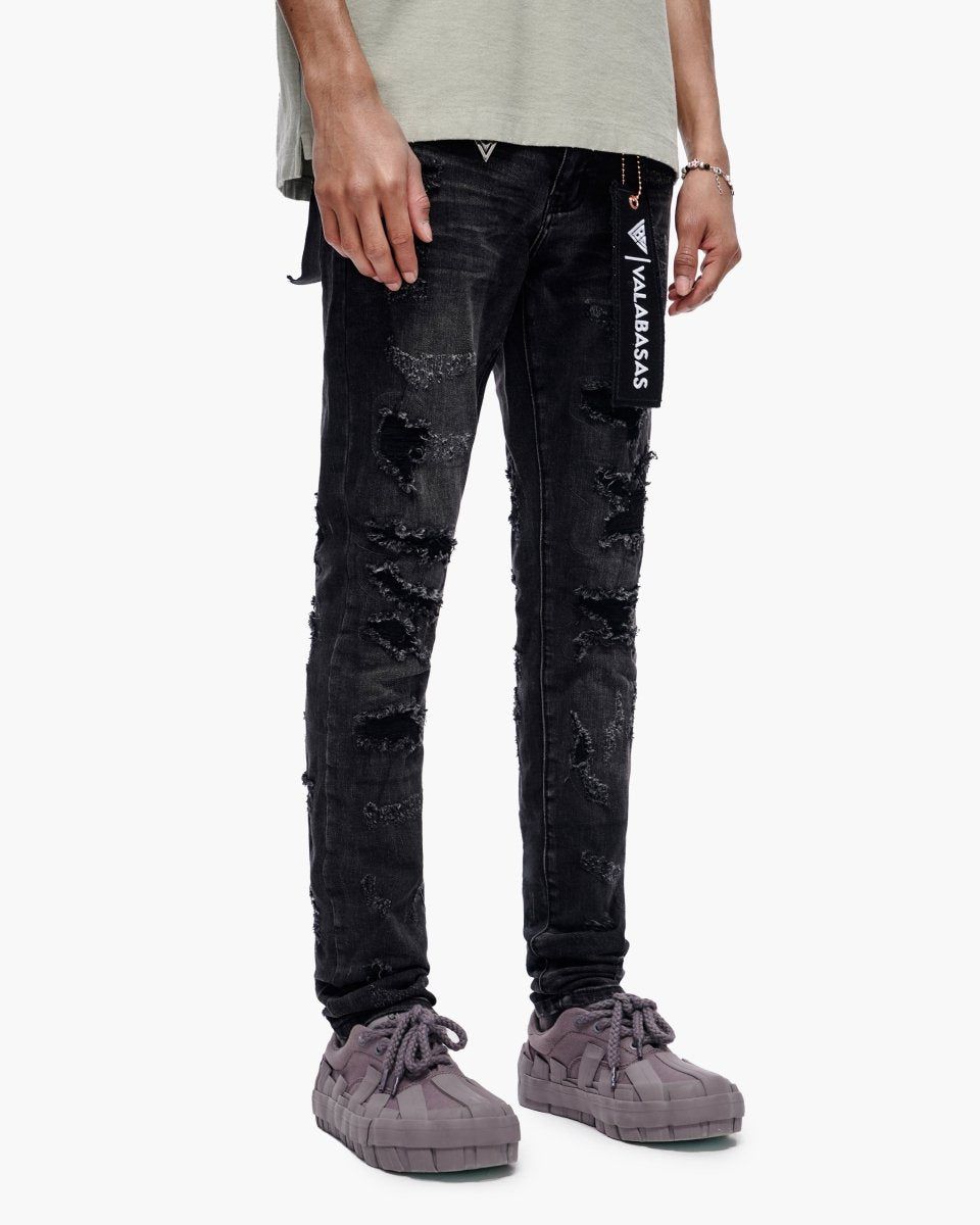 VALABASAS Edge Skinny Jeans Black Wash