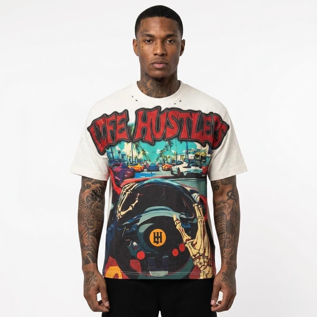 Life Hustlers “Skull Driver” White