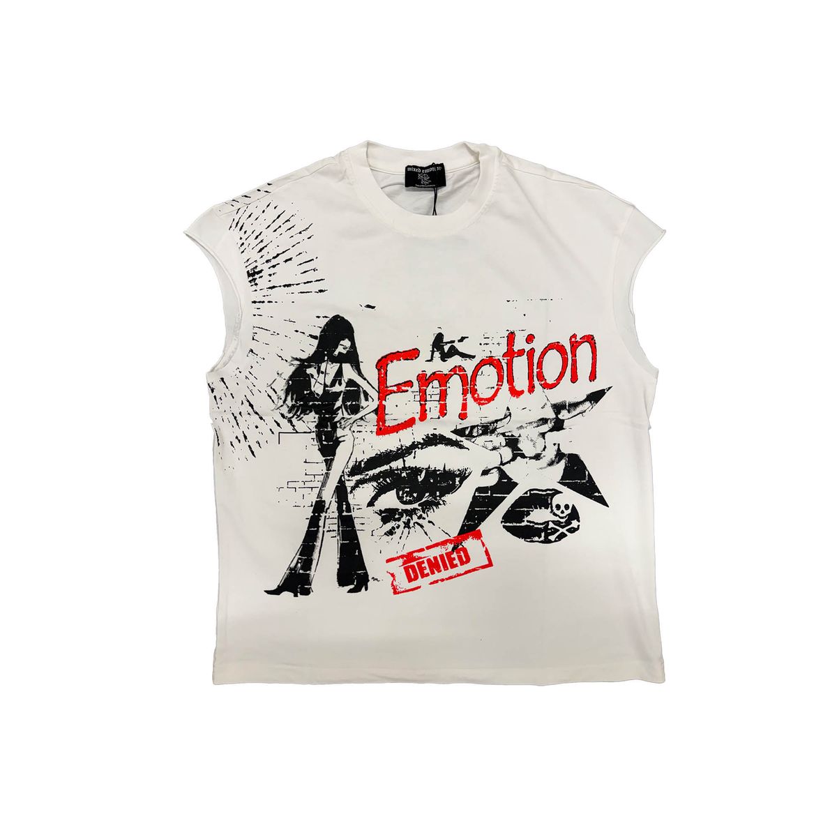 Mixed Emotion 'Starboy' Sleeveless Tee White
