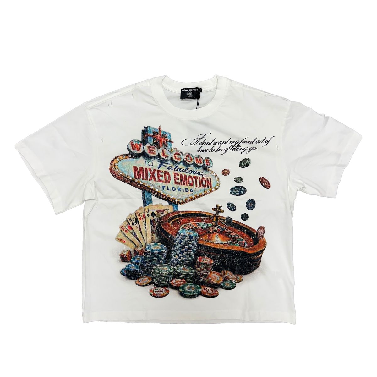Mixed Emotion “LOTTERY” Tee White