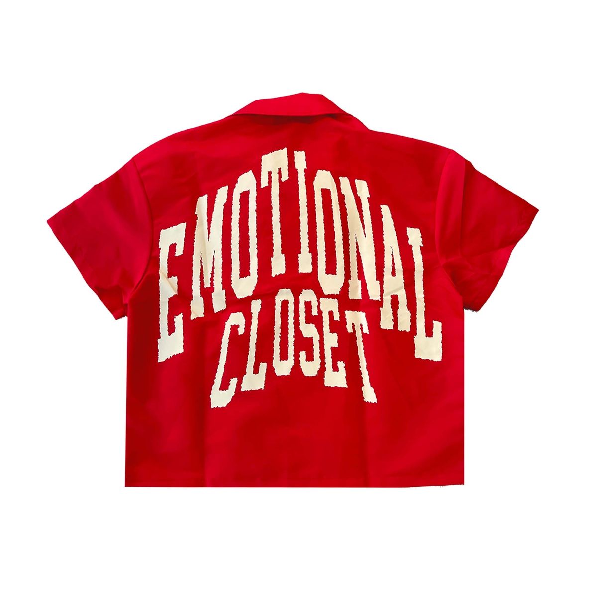 Mixed Emotion “Backyard” Nylon Shirt-Red