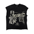 Mixed Emotion “Newspaper” Sleeveless tee Black