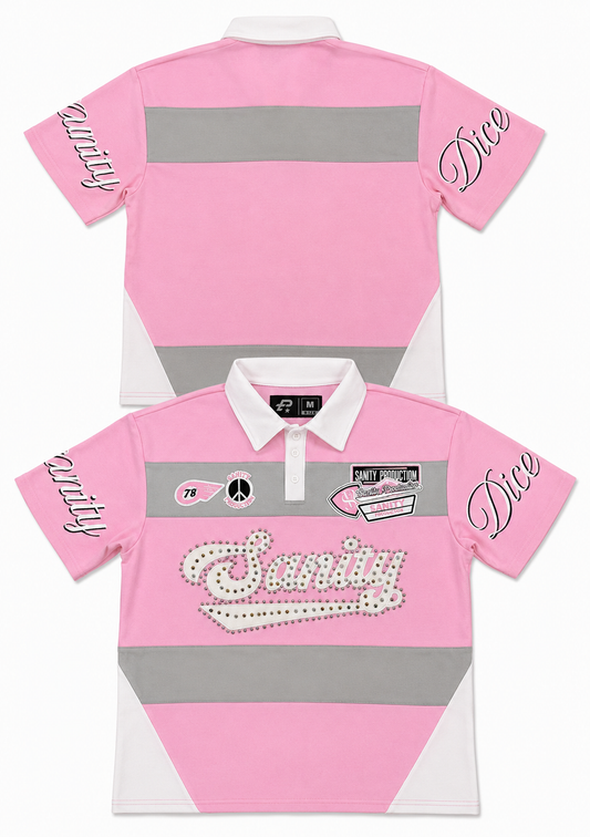 Politics T-Shirt - Pink And White - SPR26-85