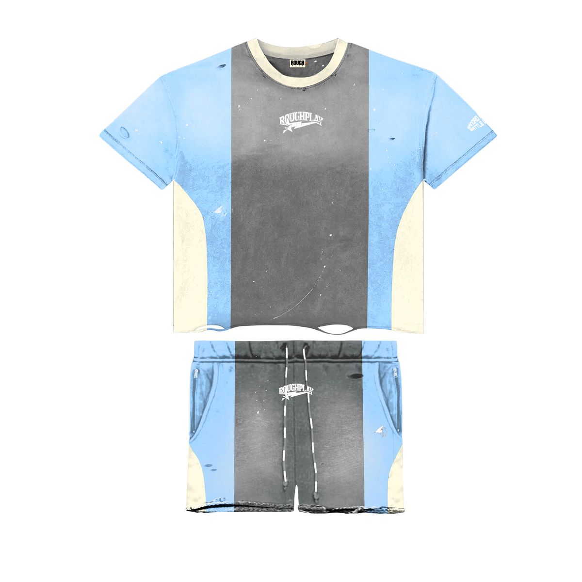 RoughPlay SHORT SET  (GREY/BLUE)