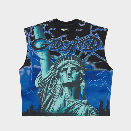 Voltage Sleeveless T-shirt (Blue)