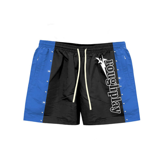 RoughPlay STRIPE SHORTS  (BLK/BLUE)