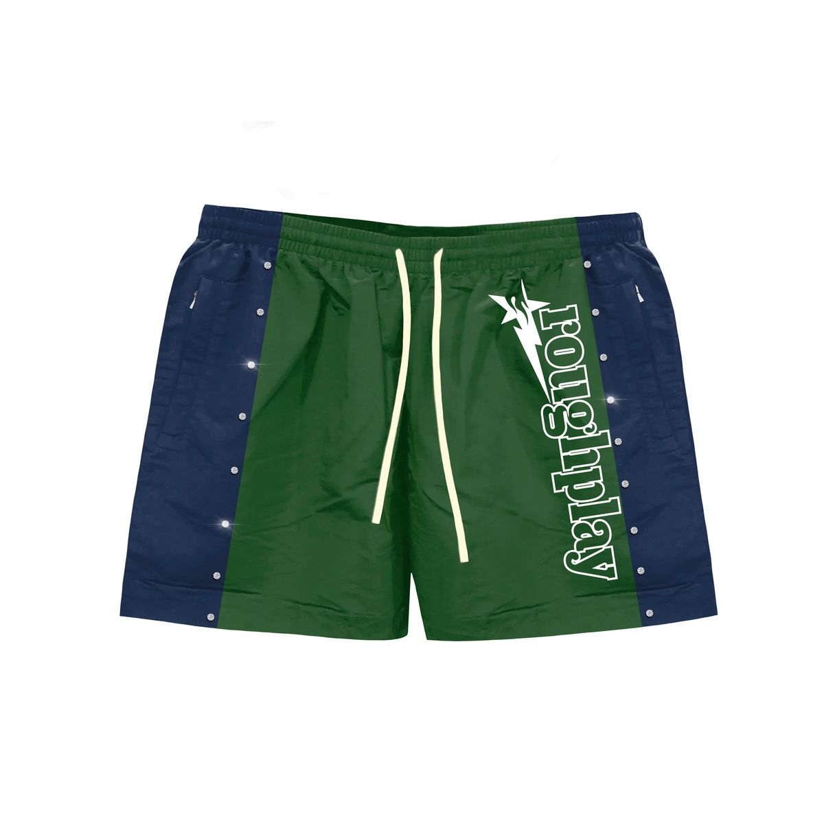 RoughPlay STRIPE SHORTS  (GRN/NAVY)
