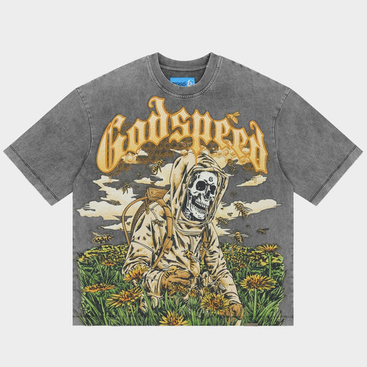 Godspeed Save the Bees II T-Shirt NG Grey Wash