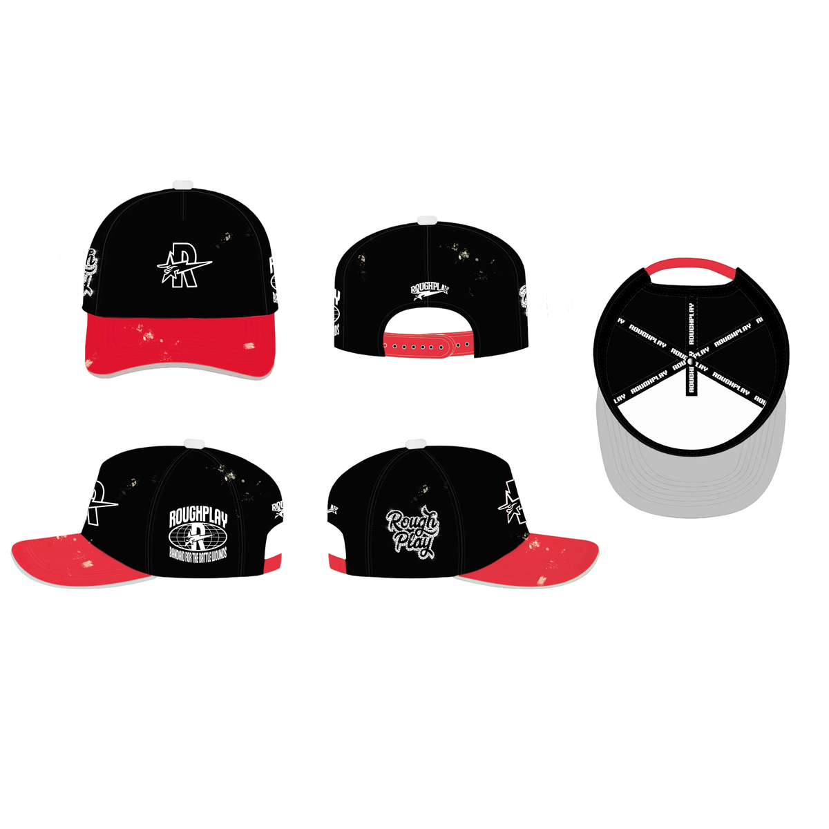 RoughPlay VINTAGE SNAPBACK (BLACK/RED)