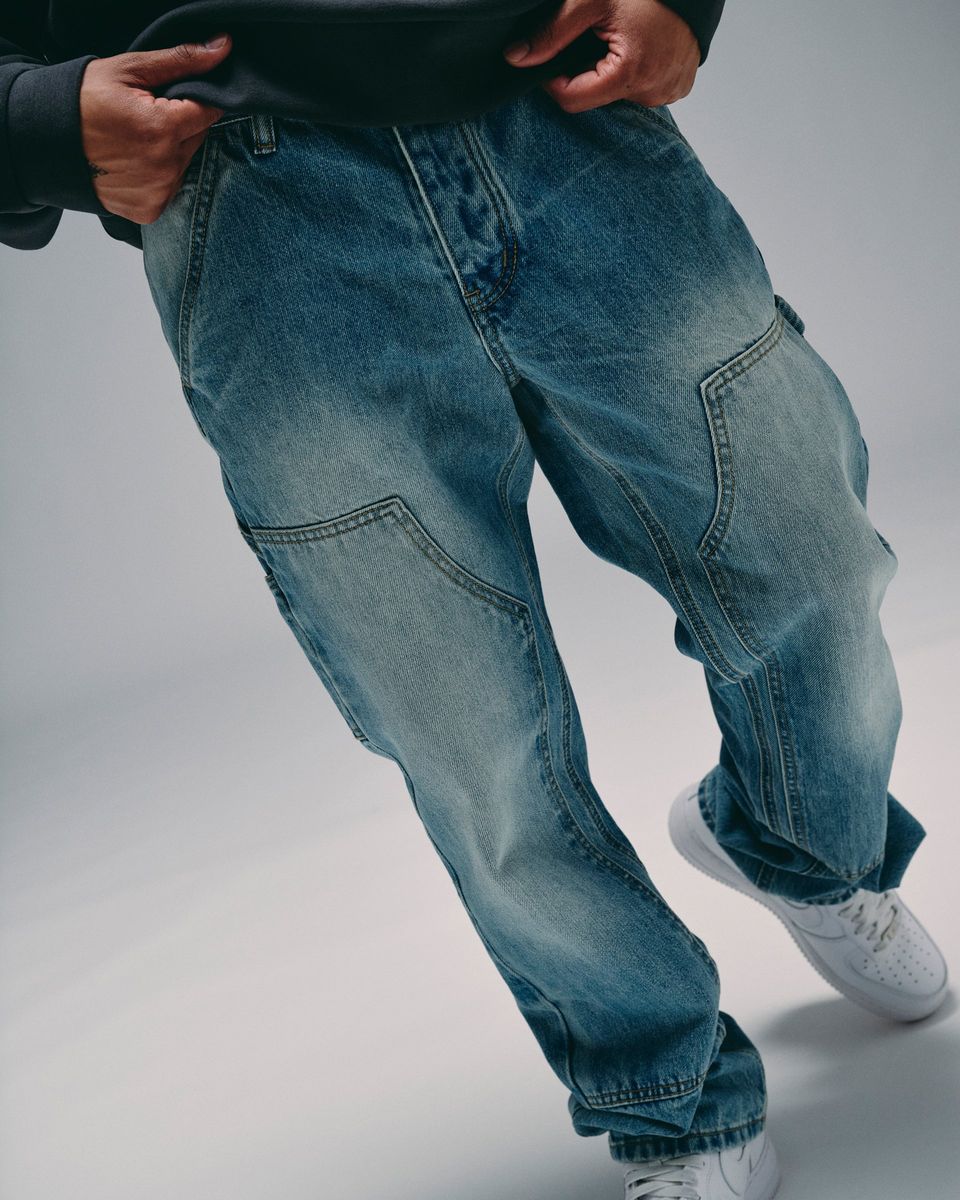 SILNT CHPTRS "Rancher" Straight Leg Jeans-Light Blue Wash