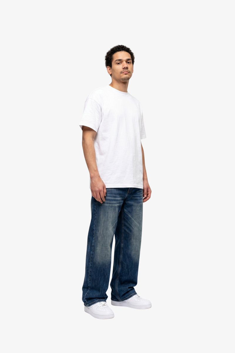 SILNT CHPTRS "Lab" Dark Vintage Ripped Straight Jeans