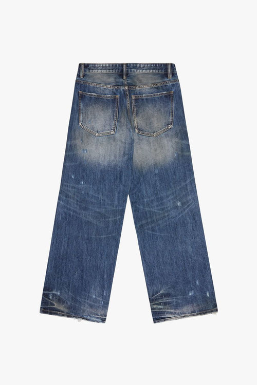 SILNT CHPTRS "Lab" Dark Vintage Ripped Straight Jeans