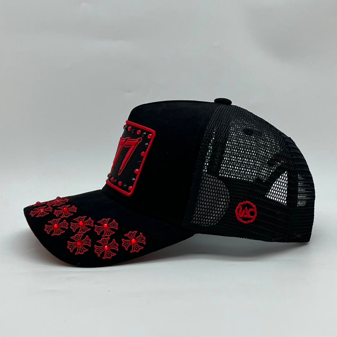 HUDSON V5 DIAMOND 777 SUEDE TRUCKER (CD0404) BLACK RED