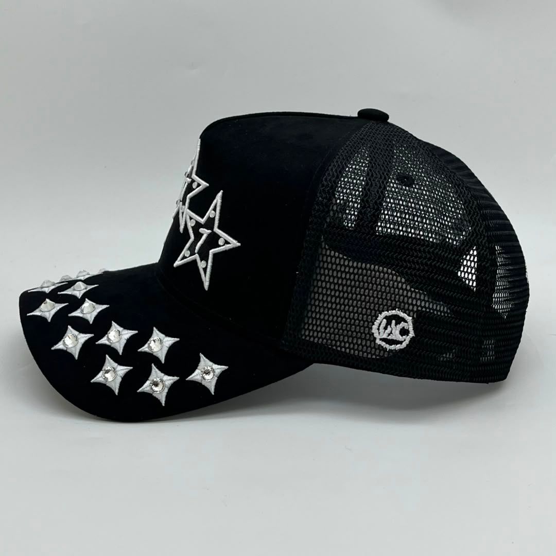HUDSON V3 DIAMOND 777 SUEDE TRUCKER (CD0559) BLACK WHITE