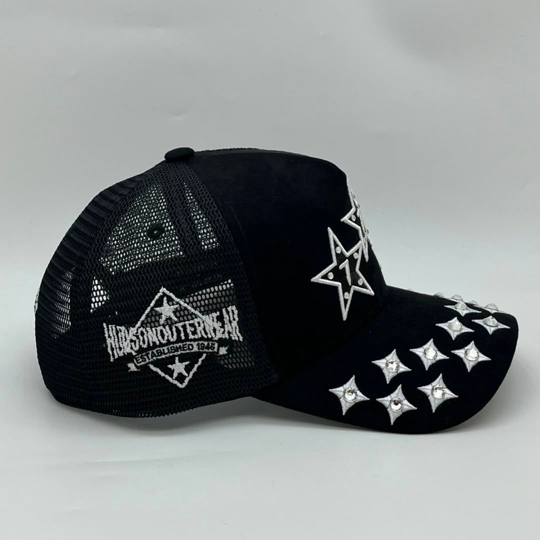 HUDSON V3 DIAMOND 777 SUEDE TRUCKER (CD0559) BLACK WHITE
