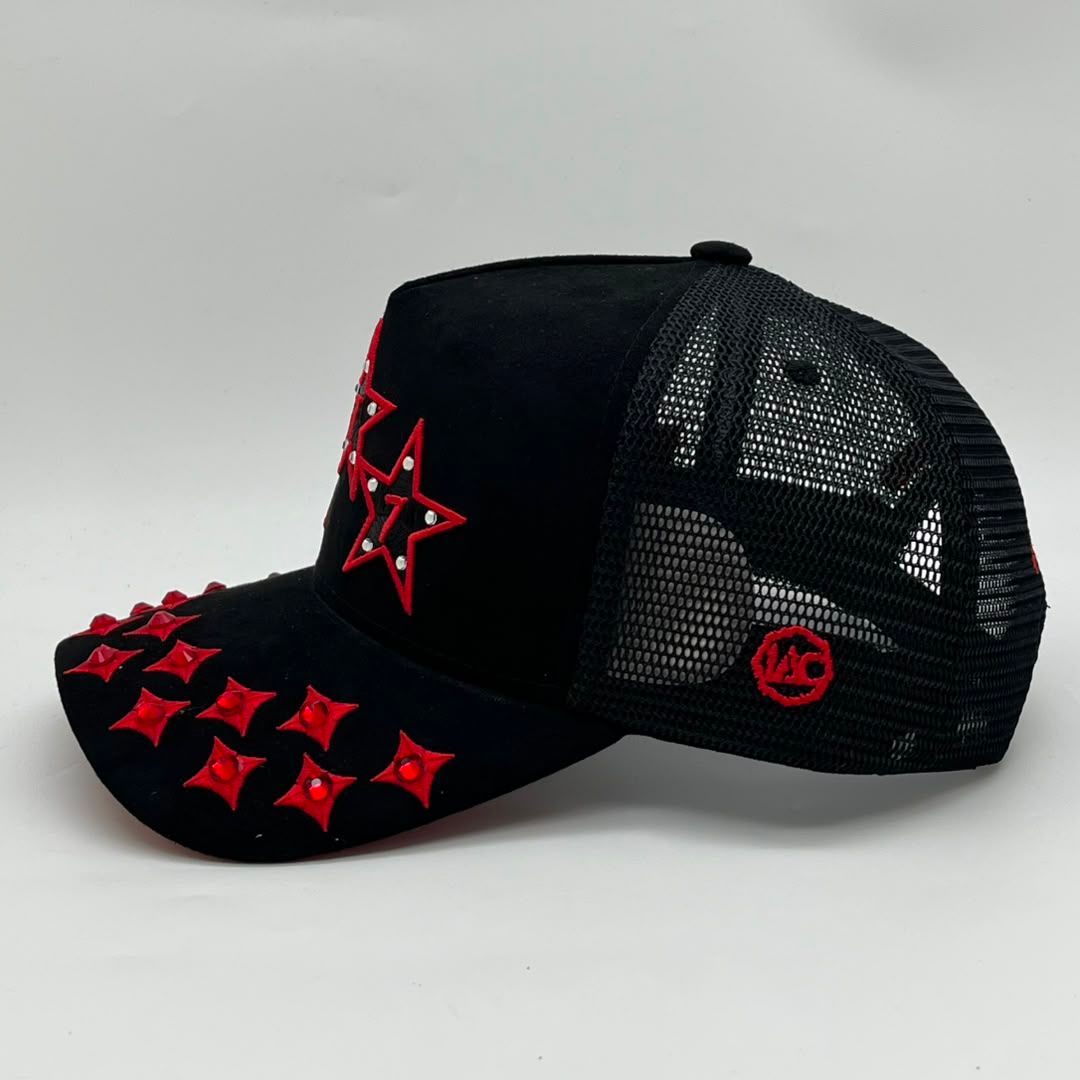 HUDSON V3 DIAMOND 777 SUEDE TRUCKER (CD0561) BLACK RED
