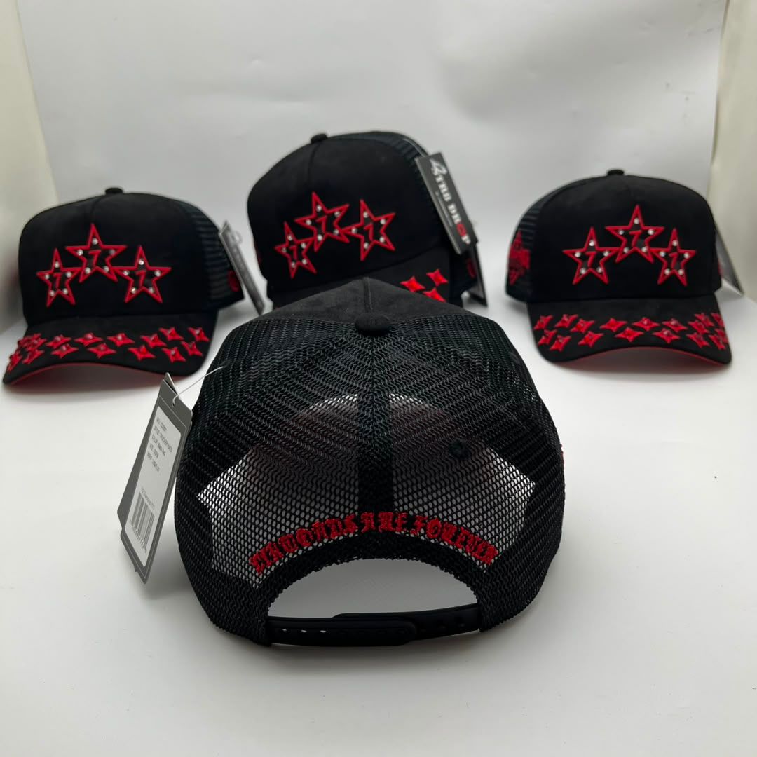 HUDSON V3 DIAMOND 777 SUEDE TRUCKER (CD0561) BLACK RED