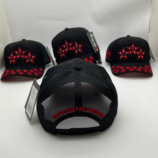 HUDSON V3 DIAMOND 777 SUEDE TRUCKER (CD0561) BLACK RED