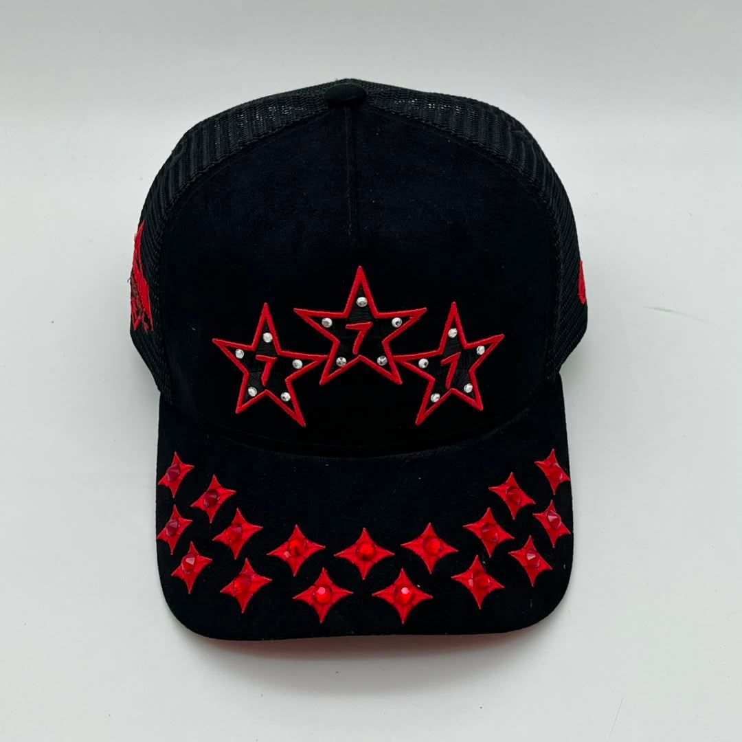 HUDSON V3 DIAMOND 777 SUEDE TRUCKER (CD0561) BLACK RED