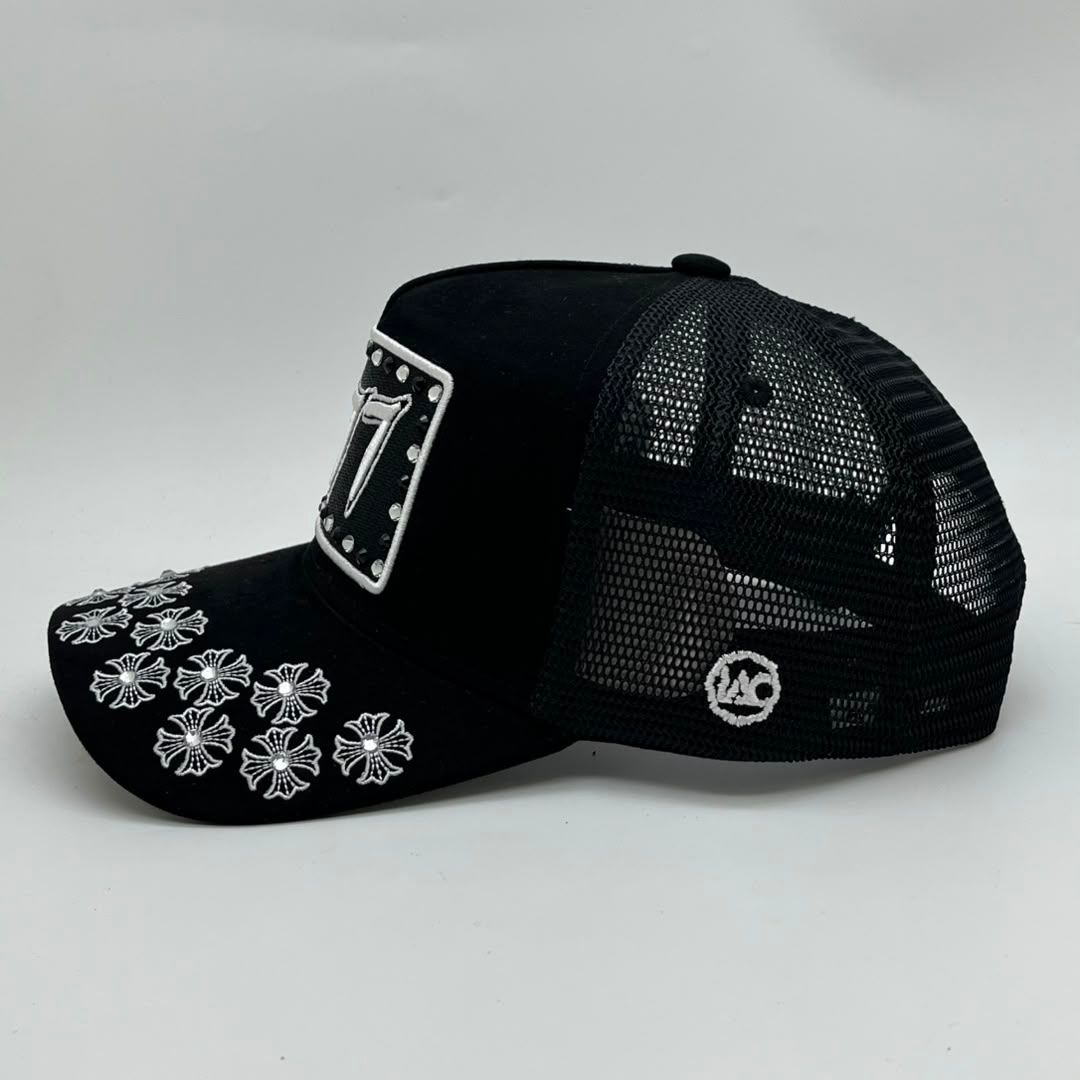 HUDSON V5 DIAMOND 777 SUEDE TRUCKER (CD0399) BLACK WHITE
