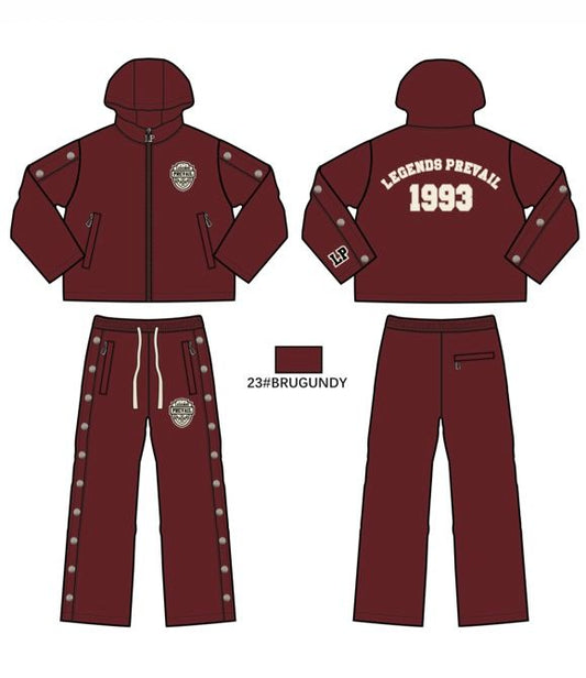 Legends Prevail Shield Nylon Set Burgundy (048)