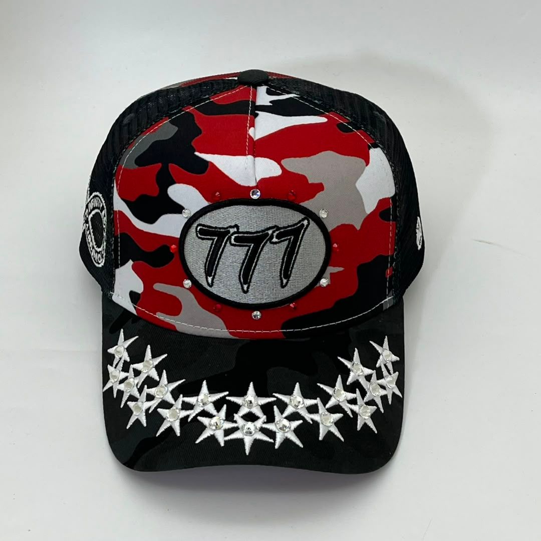 HUDSON V1 DIAMOND 777 CAMOUFLAGE TRUCKER (CD0554) RED BLACK