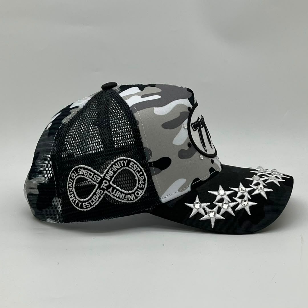 HUDSON V1 DIAMOND 777 CAMOUFLAGE TRUCKER (CD0553) WHITE BLACK