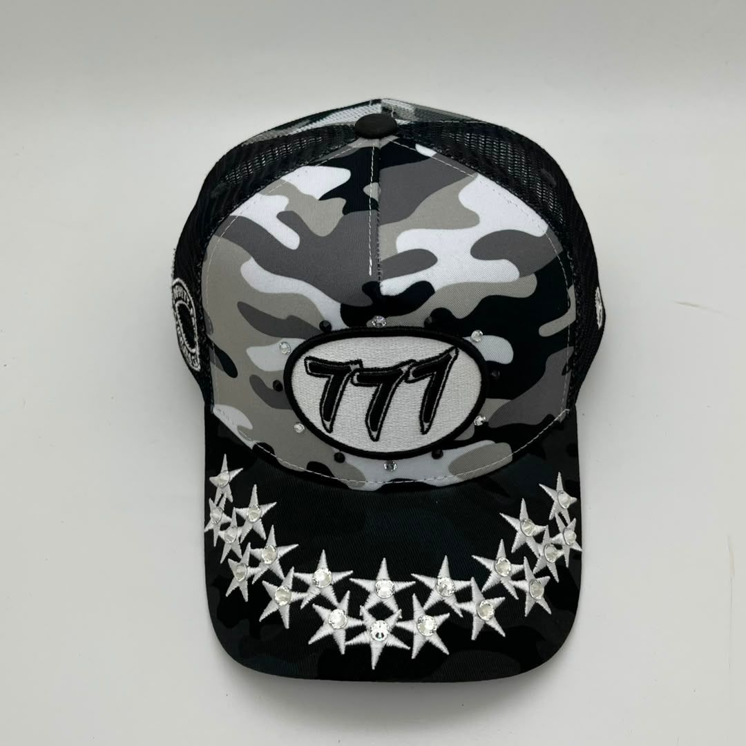 HUDSON V1 DIAMOND 777 CAMOUFLAGE TRUCKER (CD0553) WHITE BLACK