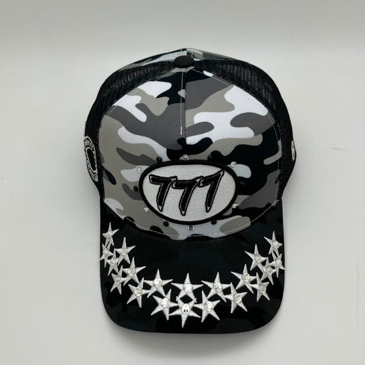 HUDSON V1 DIAMOND 777 CAMOUFLAGE TRUCKER (CD0553) WHITE BLACK