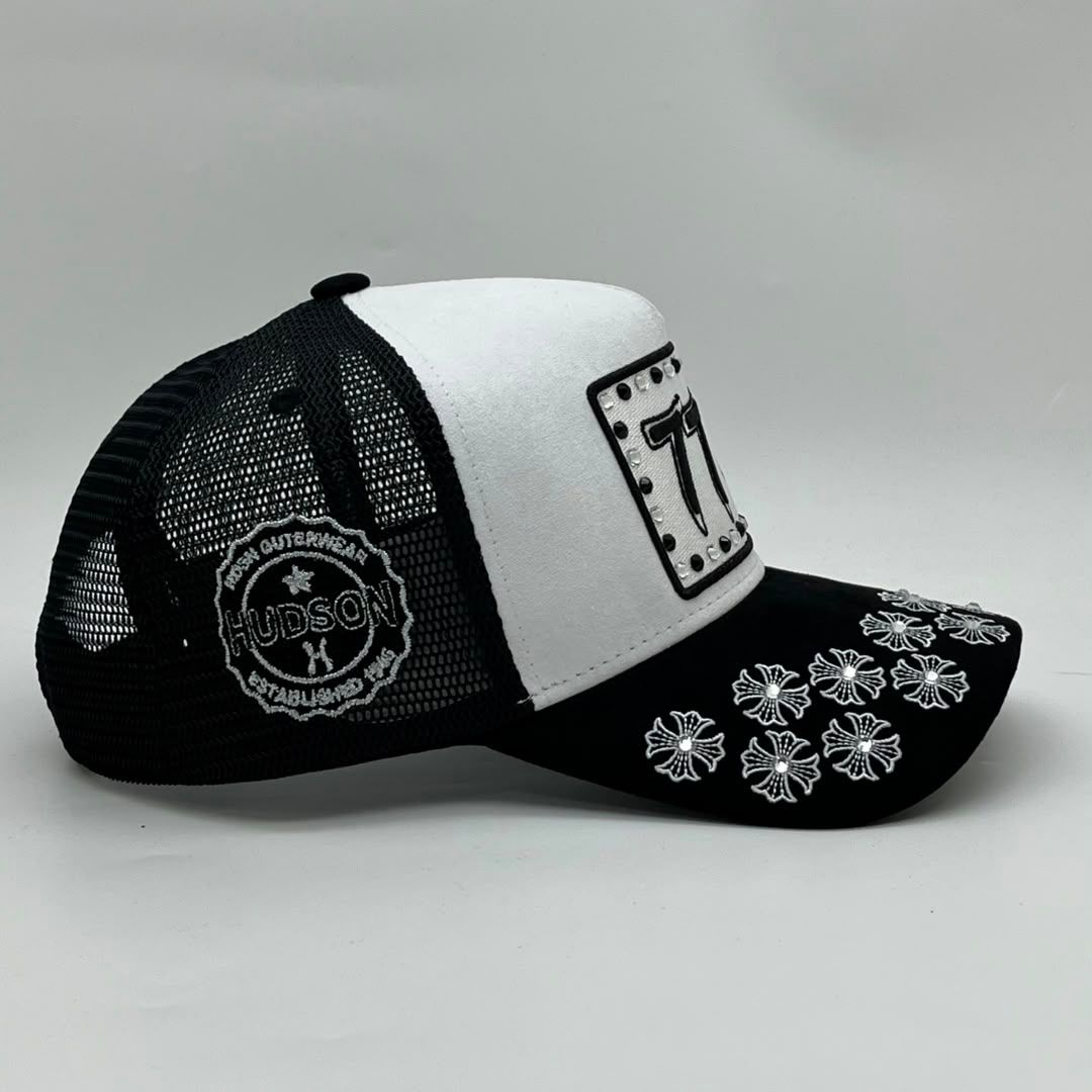 HUDSON V5 DIAMOND 777 SUEDE TRUCKER (CD0402) WHITE BLACK