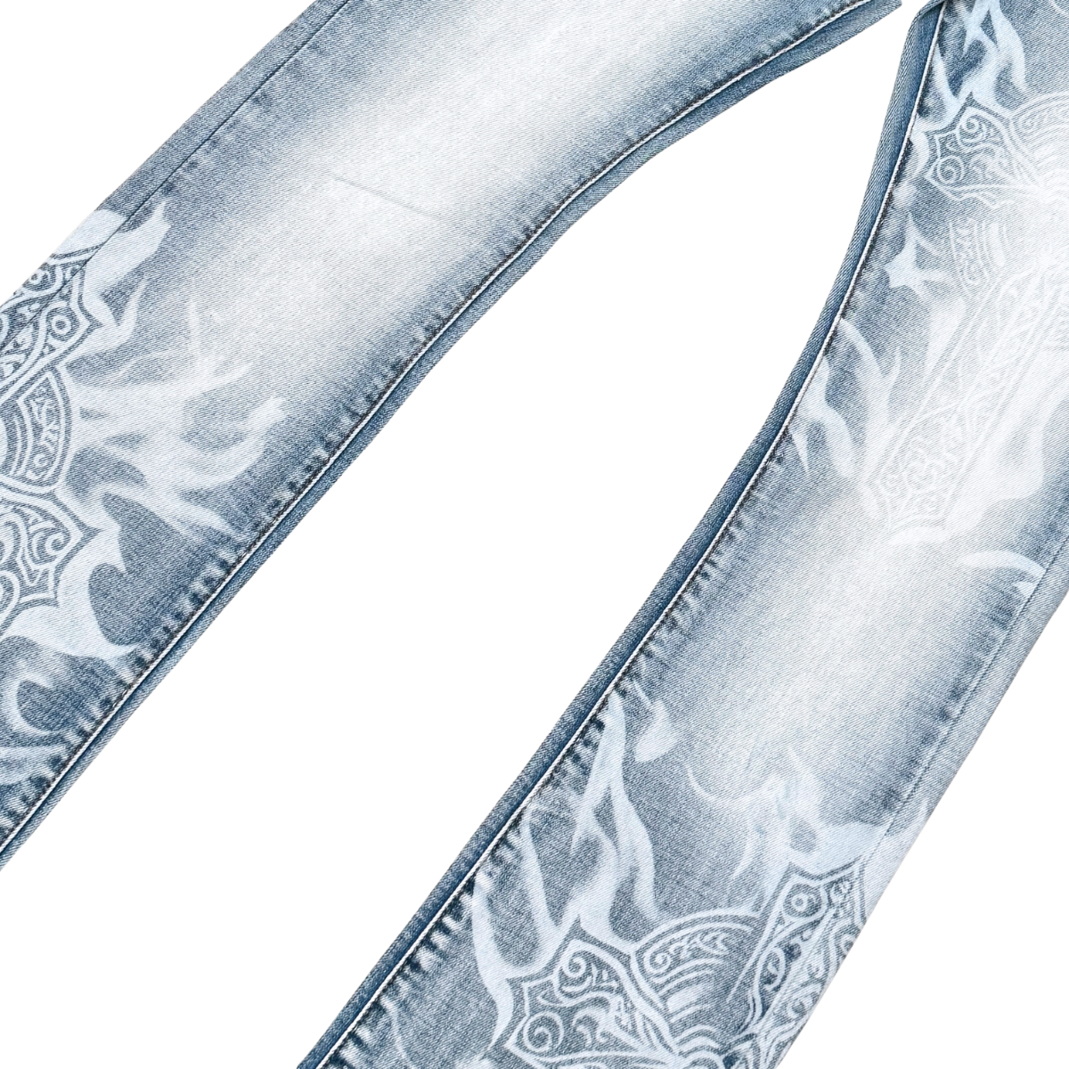VICIOUS PREMIUM DENIM SKINNY BOOT CUT WITH ARTWORK