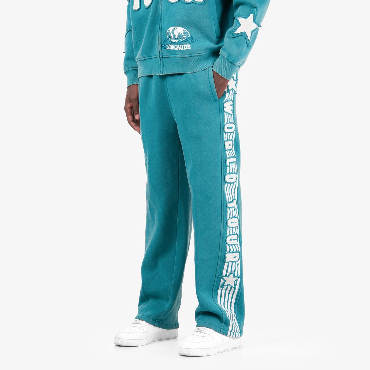 COPPER RIVET WORLD TOUR SWEATSUIT -TEAL